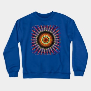 Psychedelic Kaleidoscopic Mandala Design Crewneck Sweatshirt